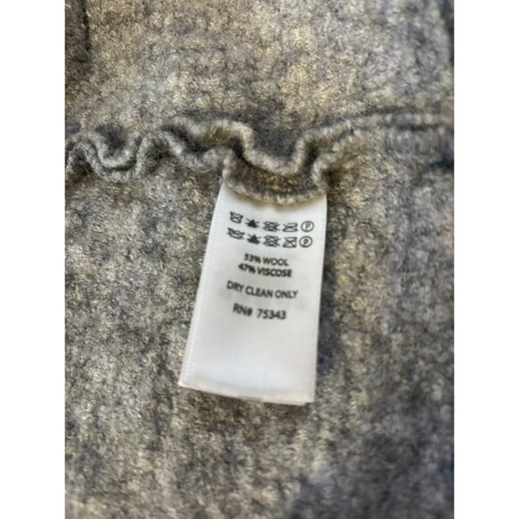 Tahari Open-Front Vest Womens M Gray Wool Blend w/Pockets - Picture 8 of 8